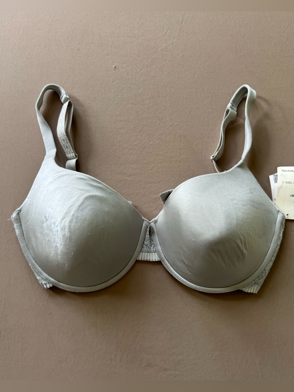 Liz Claiborne Demi Coverage Satin Lace Trim Padded Bra